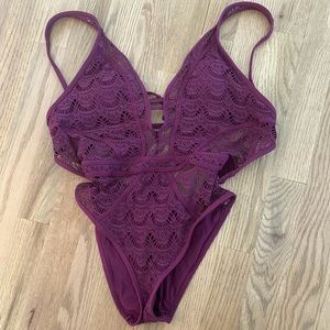 Becca swimwear crochet one piece